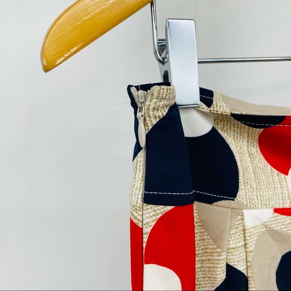 LASERA LINE Navy Red Polka Dot A-Line Skirt - Picture 3 of 6